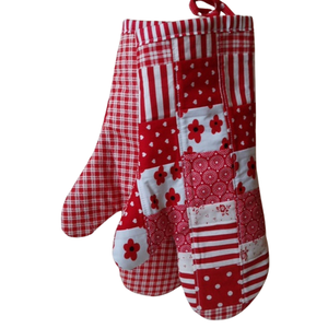 Ensemble de gants de four et de protège-plat en coton et lin pour barbecue, fabrication OEM, vente en gros - Product Image 6
