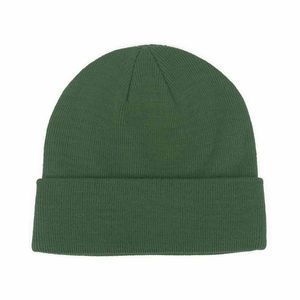 Fashion Wholesale Custom Embossed Jacquard Breathable <b>Waterproof</b> <b>Beanie</b> Hats with Button Winter Knit Cap for Unisex Adults - Product Image 1