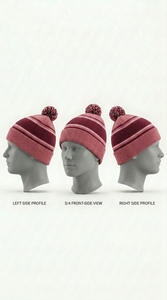 Premium Soft Winter <b>Beanies</b> Cup Shape Unisex Knitted Breathable <b>Waterproof</b> 3D Embroidery Striped Warm Stretch Comfortable Casual - Product Image 3