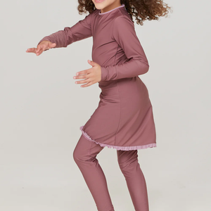 Traje de Baño Burkini Impermeable, Ecológico y de Secado Rápido para Mujeres Musulmanas, Ropa de Baño Islámica con Corte Alto en la Parte Inferior, Burkini Islámico con Cierre Frontal - Product Image 4