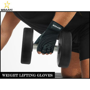 Guantes de Levantamiento de Pesas de Cuero Acolchados, Sin Dedos, con Soporte para Muñeca Larga, para Entrenamiento, Gimnasio, Ejercicio, Powerlifting, Diseño Unisex - Product Image 3