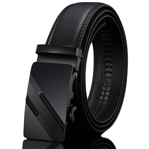 Cinturón Formal para Hombre, de Cuero Genuino, con Cierre Automático, Diseño 3D en Aleación, Transpirable, para Negocios, Gran Venta - Product Image 5