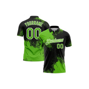 เสื้อยืดแขนสั้นสีชมพูผ้าฝ้ายเจอร์ซีย์ 100% สำหรับผู้ชาย น้ำหนัก 240 กรัม ตกแต่งขอบสีเขียว ปักชื่อและหมายเลขตามสั่ง - Product Image 6