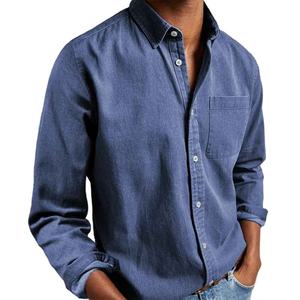 Camisa de Mezclilla para Hombre de Primera Calidad, Manga Larga, Diseño Clásico, Uso Casual, Tela Resistente, Ajuste Cómodo, Logotipo Personalizado OEM - Product Image 4