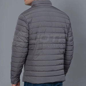 Stylish Winter Puffer Jacket for <b>Men</b> Warm Wear Zipper Front Logo Eco-Friendly Comfortable Design for Cold Weather Street Fashion - Product Image 4