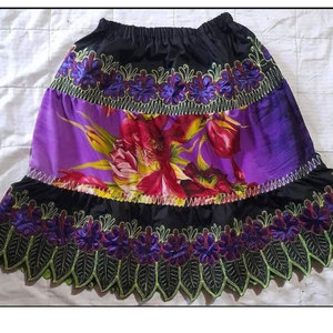 Faldas de Playa Casuales Bordadas para Mujer, Diseño Isleño de Pohnpei, 100% Algodón de Pana, Calidad Premium - Product Image 5