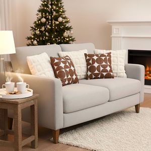 Juego de 5 Fundas de Almohada SOGA con Diseño Geométrico Retro de Círculos y Pompones Crema, Decoración Elegante para Sofá de Sala de Estar - Product Image 6