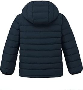 Chaqueta Acolchada con Capucha para Hombre, Chaqueta de Plumón con Cierre, Resistente al Viento, Plegable, Abrigo Cálido de Invierno, Color Azul Marino Sólido, Informal - Product Image 4