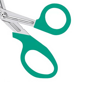Tijeras de enfermería para traumatismos, de 5.5 pulgadas, color verde azulado, de acero inoxidable alemán de grado médico, para primeros auxilios, vendajes, emergencias, uso quirúrgico y EMT - Product Image 6