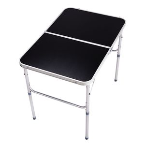 Tavolo Pieghevole in Lega di Alluminio Nero da 3 Piedi, Altezza Regolabile, Portatile per Camera da Letto, Campeggio, Picnic, Cucina, Uso Esterno - Product Image 4