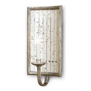 Applique murale vintage antique en verre vieilli et rouillé, style miroir, pour bougie - Product Image 6