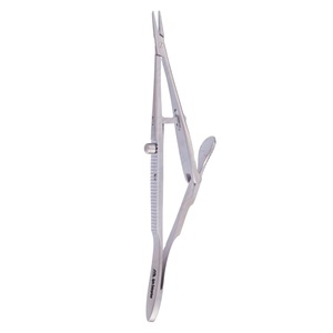 Porte-aiguille Kalt droit de qualité supérieure, instruments chirurgicaux ophtalmiques Kalt avec système de maintien de l'aiguille pour microchirurgie - Product Image 1