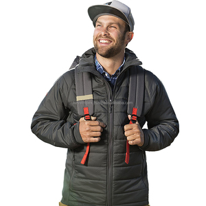 <b>Men's</b> <b>Black</b> <b>Long</b> Bomber Puffer <b>Jacket</b> Windproof Zipper Closure Stand Collar Casual Winter Polyester Wadding Regular Fit - Product Image 4