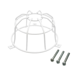 White Powder Coated <b>Fire</b> Sprinkler Head Guard Cage Carbon Steel 4-3/8" Easy Install - Product Image 1