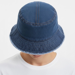 Sombrero de cubo unisex personalizado de algodón, sombrero de cubo estilo streetwear, sombrero de cubo de mezclilla de algodón, sombrero de cubo para exteriores, sombrero de mezclilla vintage para unisex - Product Image 4