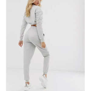 Conjunto de chándal acampanado para mujer, de algodón grueso, personalizado, a la moda, para deporte, al por mayor, sudadera con capucha y pantalón, ropa OEM - Product Image 2