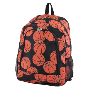 Black Orange <b>Drawstring</b> Basketball Bag Shoe Storage Lightweight Cinch Sack Sports Gym Training Waterproof 1680D 50-70L <b>Backpack</b> - Product Image 2