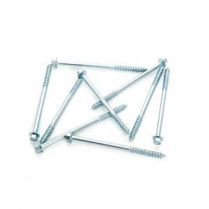 Class 4.8 & 6.8 Zinc Plated Carbon Steel Hex Head Partial Thread Lag <b>Screws</b> M6-M12 Metric/Inch Standard PDC - Product Image 4