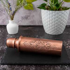 Nouvelle Arrivée : Bouteille d'Eau Artisanale en Cuivre Pur avec Sac en Macramé, Design Gravé, Grande Capacité, Portable, Style Classique - Product Image 5