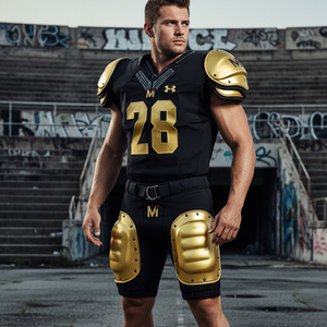 Uniforme de football américain professionnel, maillot personnalisé sublimé, équipement de football durable à double col pour équipe de lycée - Product Image 6