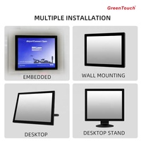 Monitor LCD Industrial de 19 Pulgadas con Montaje Empotrado, IP65 Impermeable, Pantalla Táctil Capacitiva PCAP VGA, Montaje VESA