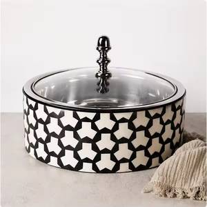 Skies Traders FW60063 Luxury Gold Plated Stainless Steel Heatable Stackable Eco-Friendly Waterproof Food <b>Warmer</b> Flip Top Lid - Product Image 5