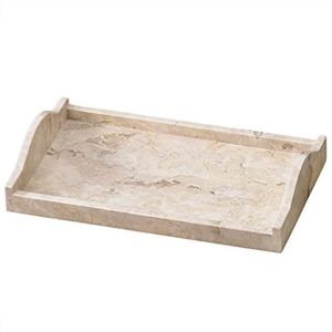 Plateau de service élégant en travertin naturel pour le petit-déjeuner, le café, le thé, les collations, le comptoir de cuisine et la présentation sur la table à manger - Product Image 1