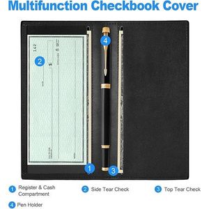 Portafoglio in Pelle Premium per Uomo e Donna con Blocco RFID, Porta Assegni e Porta Valuta - Product Image 1