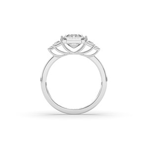 Luxeshine Women's 3Ct Lab Grown <b>Emerald</b> Diamond <b>Ring</b> VS1 IGI Certified Brilliant 925 Sterling <b>Silver</b> Yellow Rose Engagement - Product Image 6