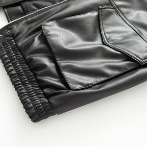 Veste en cuir sur mesure de haute qualité pour homme avec broderie et fermeture éclair - Product Image 2