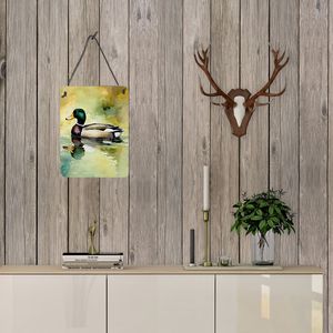 New Multicolor 12x16 Aluminum Metal <b>Sign</b> Mallard Door Hanging Prints for Kitchen Bar Bathroom Home Decor Front Door <b>Plaque</b> - Product Image 3
