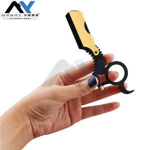Navaja de Afeitar Profesional Vintage de Borde Recto para Peluquería, Ligera, para Dar Forma a la Barba, Compatible con Cuchillas de Doble Filo - Product Image 2