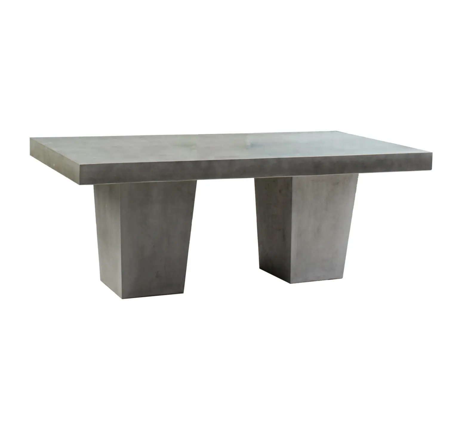 Wood grain textured natural concrete square dining table outdoor cement dining table