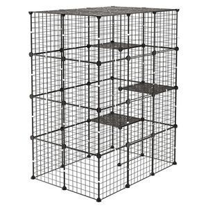 Grande Gabbia per Gatti a 4 Livelli 104,5x71,5x140 cm, Recinto in Metallo Smontabile Fai-da-Te con 4 Porte per Interni - Product Image 1