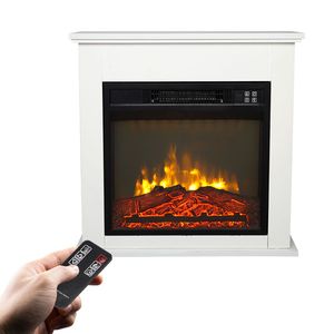 Caminetto Elettrico SF103 18G HA209 25 da 18 Pollici, Stile Mobile in Legno Bianco, 1400W, Monocolore, con Filo di Riscaldamento Effetto Legno e Telecomando Piccolo - Product Image 1