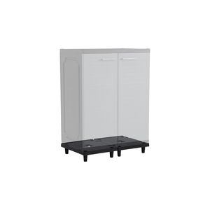 Plaque de base rectangulaire noire pour pieds de meuble avec pieds à cheville, support de montage métallique pour armoire et support d'écran - Product Image 3