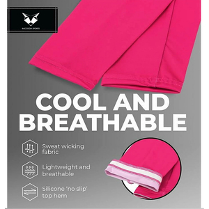 Mangas Protectoras para Brazos Unisex de Poliéster/Spandex, Color Rosa Sólido, Nueva Llegada, Calidad Premium, Transpirables, de Secado Rápido y Ligeras - Product Image 4