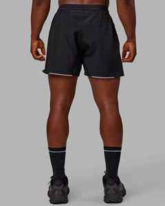 Shorts décontractés pour hommes, couleur noire, taille mi-haute, élastique, séchage rapide, avec cordon de serrage, fabricant Sialkot Pakistan OEM ODM - Product Image 5