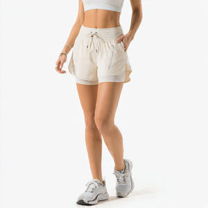 Pantalones Cortos Deportivos 2 en 1 para Mujer, Ligeros, de Doble Capa, con Cordón en la Cintura, de Secado Rápido - Product Image 6