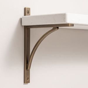 Support d'étagère polyvalent en laiton pour la maison, le bureau, l'affichage commercial, étagère en bois, accessoires de fixation murale - Product Image 1
