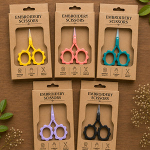 Colorful Flower Handle Embroidery <b>Scissors</b> Set Stainless Steel Fine Tip <b>Sewing</b> Needlework Craft Thread Cutting Tool - Product Image 6