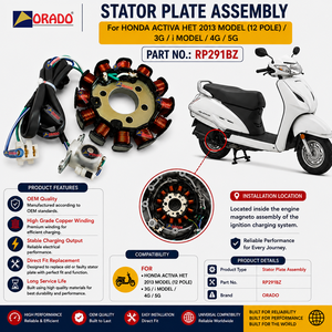 Pièces de rechange pour scooter de qualité supérieure, modèle Honda Activa HET 2013, bobine de stator 12 pôles 3G 4G 5G, qualité export - Product Image 6