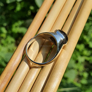 925 Sterling Silver Fine <b>Mens</b> Ring <b>Unique</b> Elegant Classic Wide <b>Band</b> Black Star <b>Wedding</b> Engagement Chunky Rings Wholesale Bulk - Product Image 6