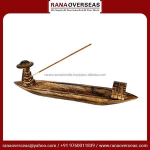 Encens en bois de qualité supérieure de style bateau, parfait pour la collecte de cendres et l'amélioration de votre expérience d'aromathérapie à faible taux - Product Image 3