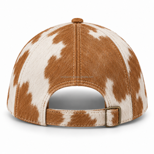Unisex 6-Panel Hair Hide Canvas Baseball Cap <b>Animal</b> Brown White Cotton Fitted Casual Four Seasons <b>Hat</b> High Quality Common - Product Image 2