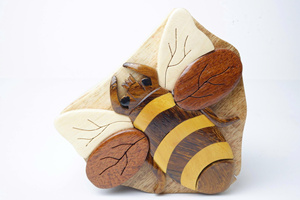 Figurine de chat en bois faite à la main, art d'incrustation, décoration d'intérieur, sculpture animale autoportante, fabriquée au Vietnam - Product Image 6