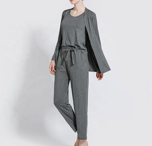 Ropa de Dormir para Mujer, Pijamas de Algodón, Pijamas para Mujer, Camisón, Conjuntos de Tres Piezas - Product Image 4
