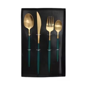 Premium Dining <b>Table</b> Metal Cutlery Set Stainless Steel <b>Spoon</b> Fork Knife Flatware Set Elegant Kitchen Tableware Collection - Product Image 1
