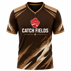 เสื้อฟุตบอลผู้ชายแขนสั้นแบบระบายอากาศได้ดี คุณภาพสูง ผลิตตามสั่ง (OEM)  ออกแบบลายแบบ Sublimated ผลิตจากโพลีเอสเตอร์ 100% - Product Image 1