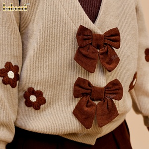 ชุดเดรสเด็กผู้หญิงลายดอกถักนิตติ้ง ทรงเอไลน์ ผ้าฝ้าย 100% คอกลม สไตล์ลำลอง ตกแต่งด้วยการเย็บมือ เป็นมิตรกับสิ่งแวดล้อม ODM-DR4540 - Product Image 2